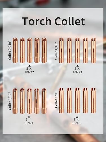 Miniatura 3 de Alffun - Linterna de soldadura de 53 piezas TIG Collets Bodies Alumina Taza de varios tamaños para SR WP 9 20 25 TIG