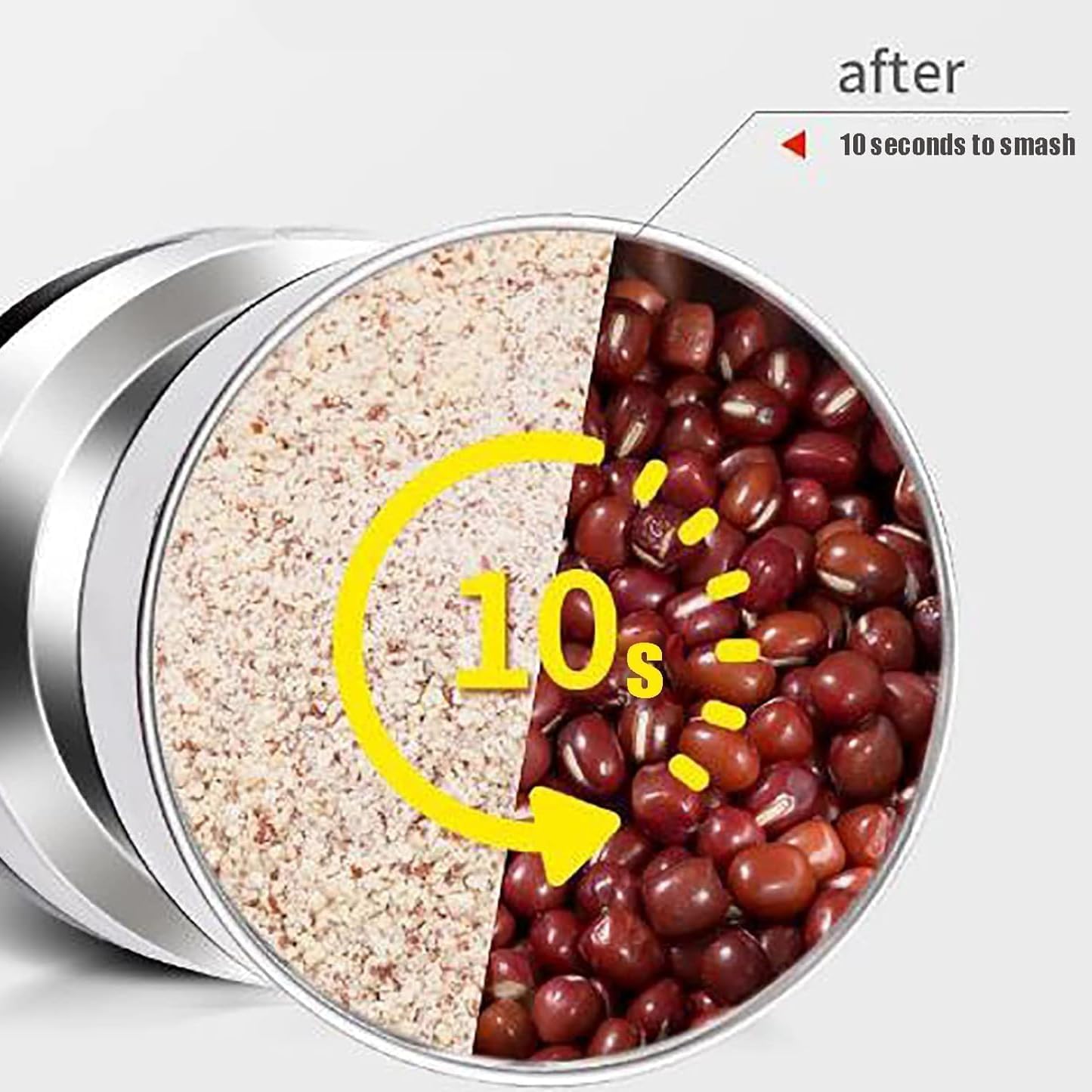Molinillo de alimentos eléctrico: pulverizador de alta velocidad de acero inoxidable de 300 g para moler granos, harina, granos de café y condimentos