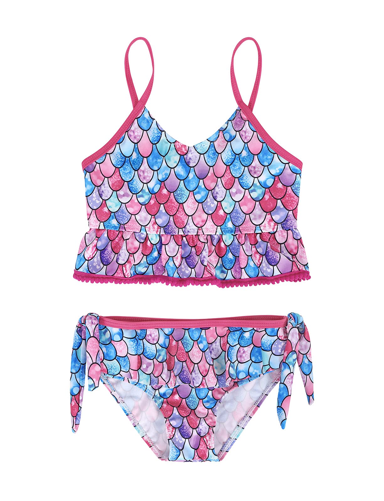 Girls Swimsuits Two Piece Bathing Suit Sets 3D Printed Tankini Swimwear for 1-10 Years