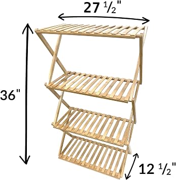 Ferry-Morse Plant Stand - Multi-Tier Indoor Outdoor with Roof Cover - Bamboo
