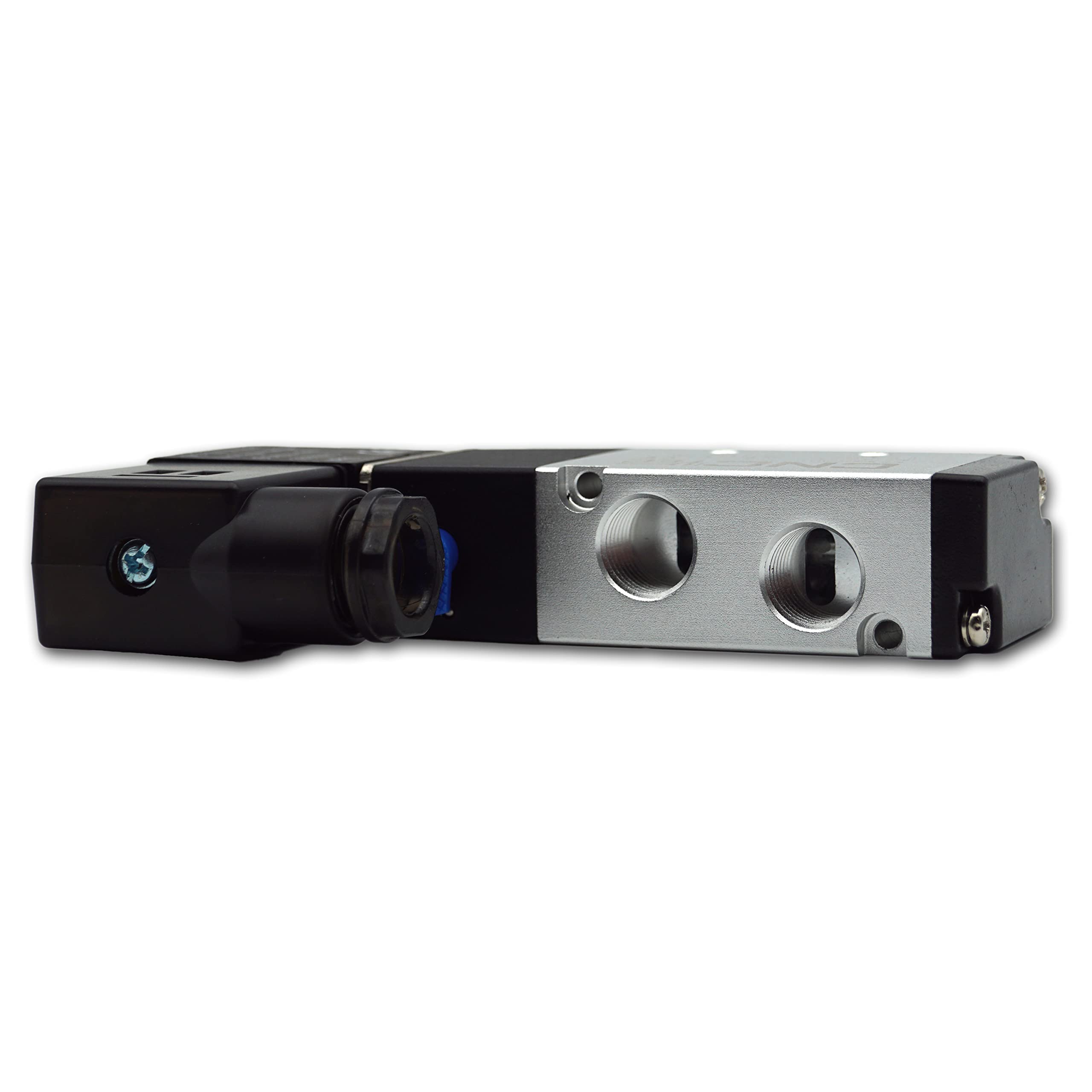 Válvula direccional magnética neumática 5/2 vías 1/4" 12 V CC (5/2 vías 1/4" 12 V DC)