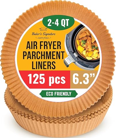 Small Round Air Fryer Liners 6.3", 125 Pcs Disposable for...