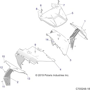 Amazon.com: Polaris Genuine 2014 2015 Front Left Fender Flair