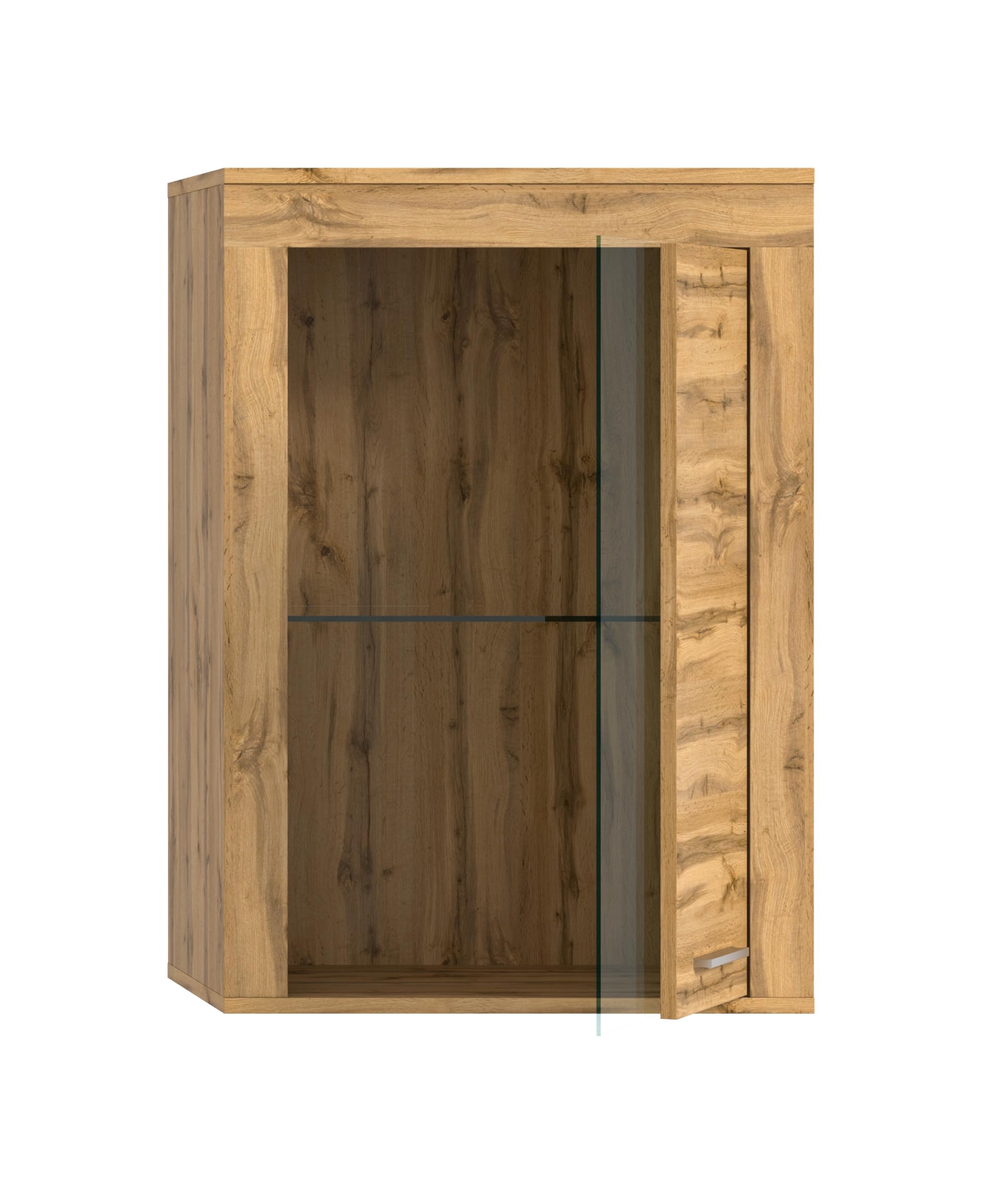 xonox.home Wohnen Jam X8BM9T40 - Vitrina de Cristal (600 x 86 x 35 cm, Madera de Roble de Wotan, melamina, 600 x 86 x 35 cm)