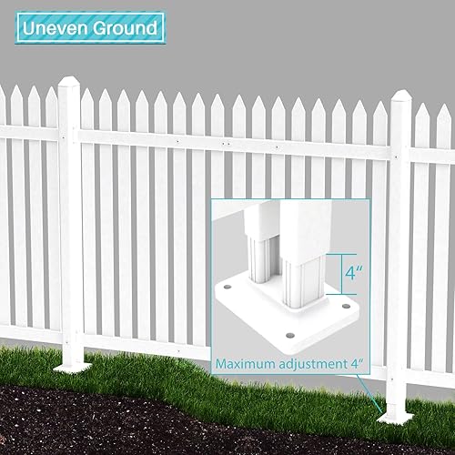 Miniatura 3 de Coarbor Panel de valla decorativa de jardín 84 x 30 pulgadas de cercado de jardín para borde de patio, valla al aire libre, barrera para mascotas,