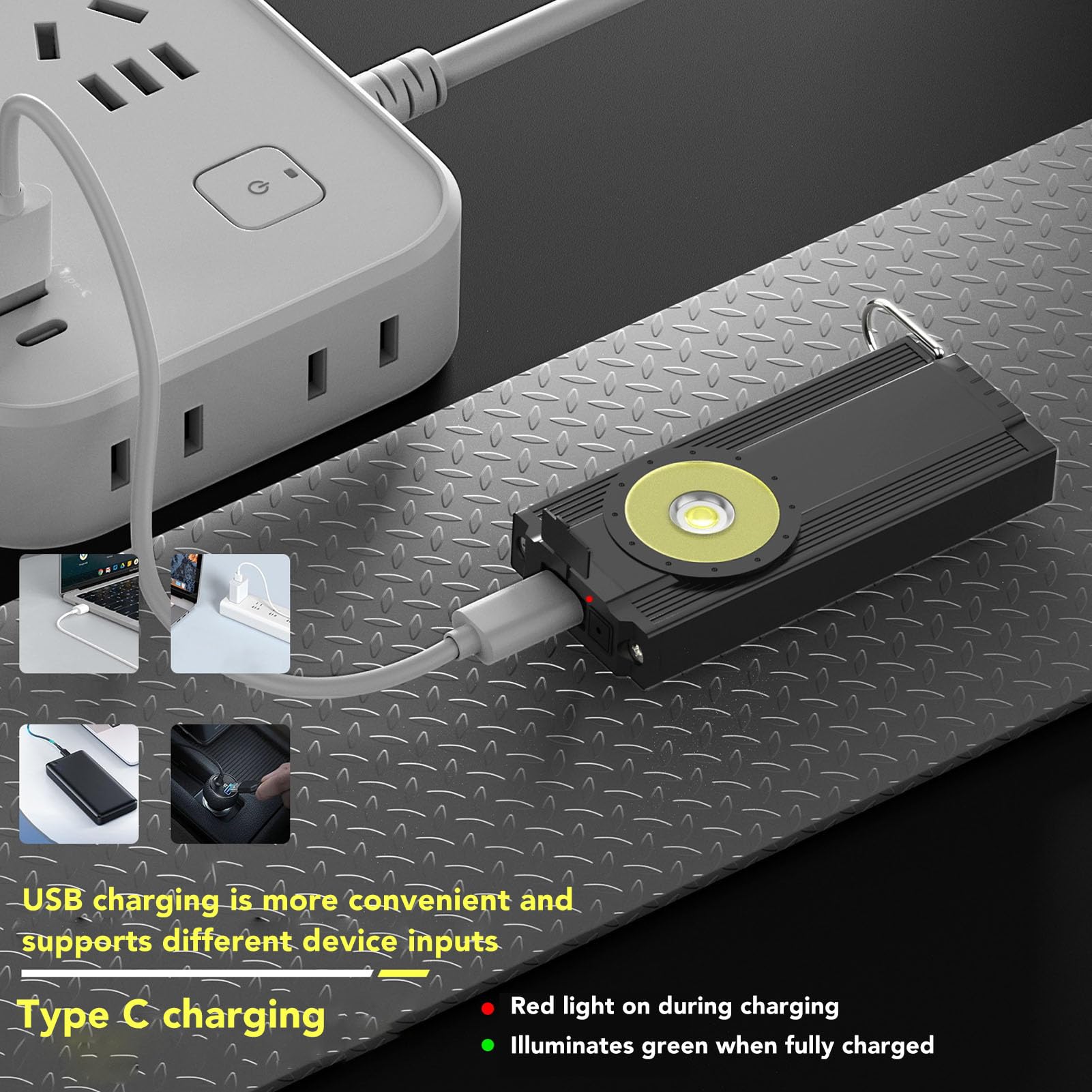 Mini Torcia Tascabile Portatile Con Luce Di Ricarica EDC