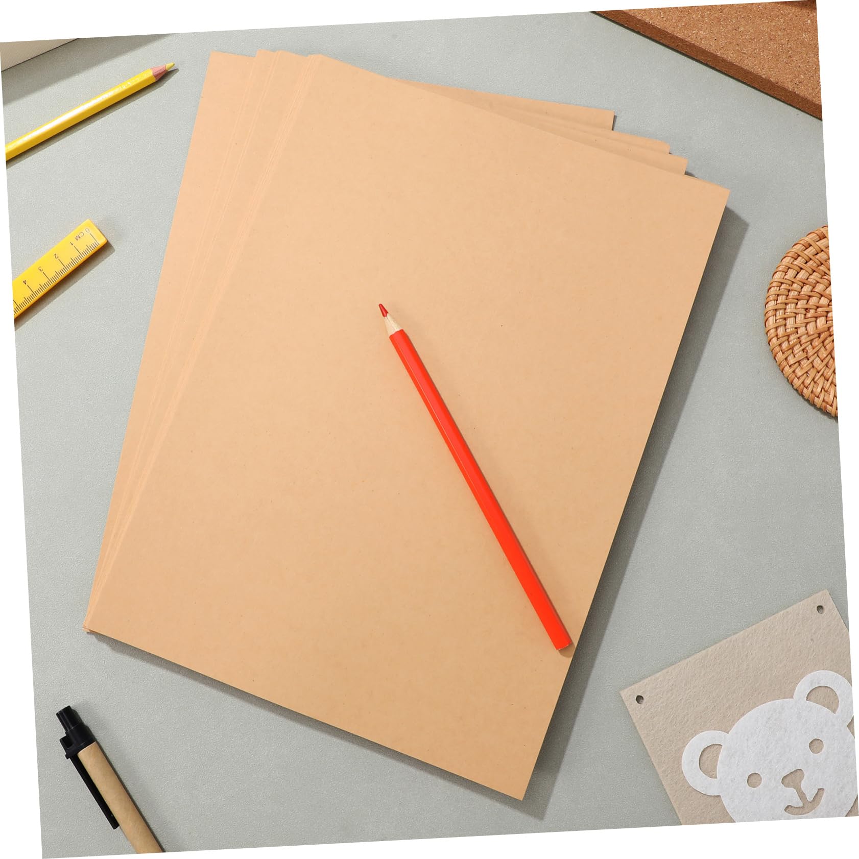 PartyKindom Cartoncino Kraft A4 Carta Marrone Resistente Scrapbooking e Progetti Artigianali