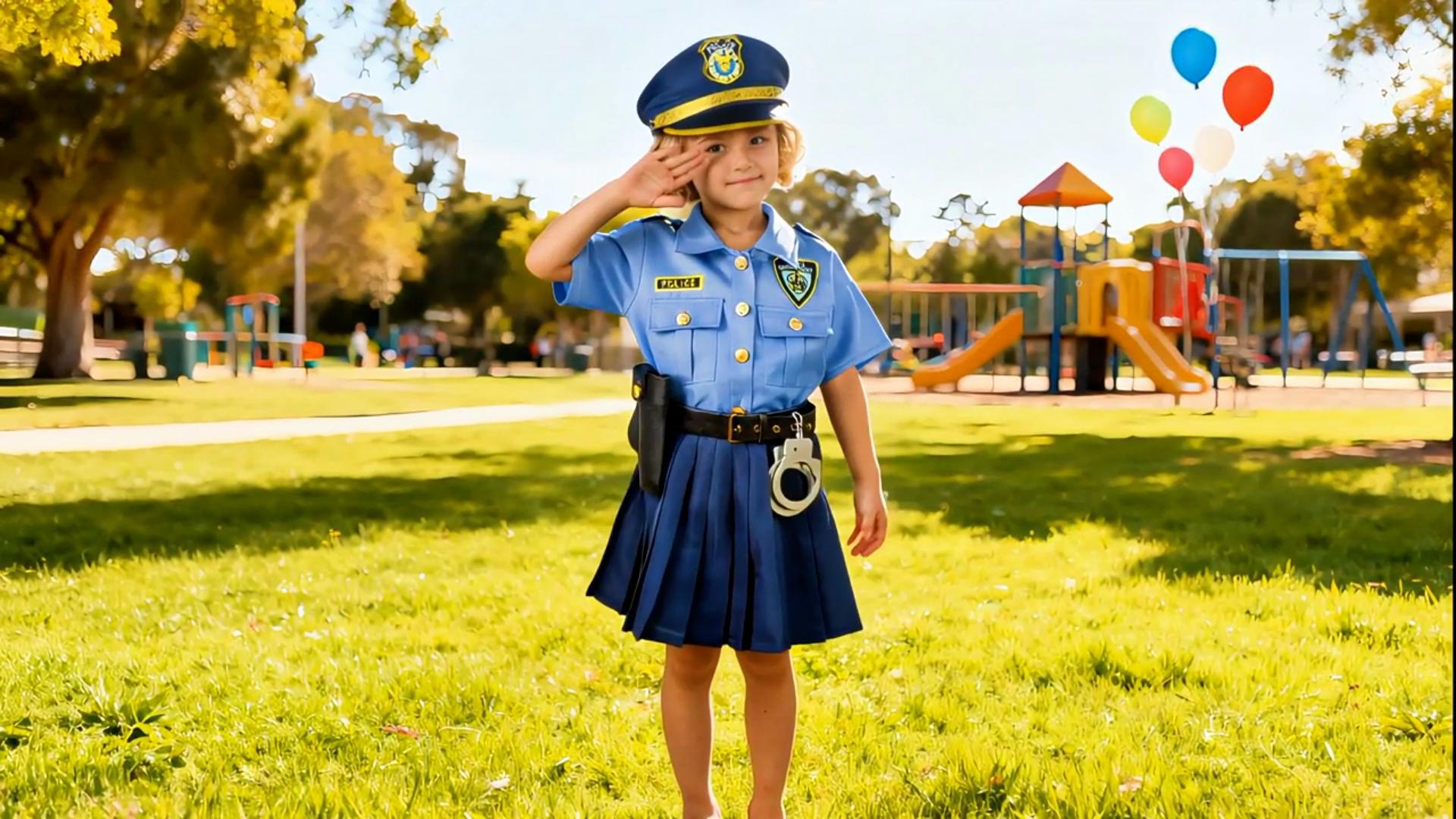 Disfraz de Policía para Niñas Talla 12-14 miniatura 6