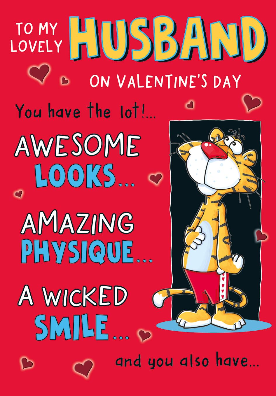 Valentine's Day Card, Humour To My Lovely Husband - 9 x 6 inches - Regal Publishing