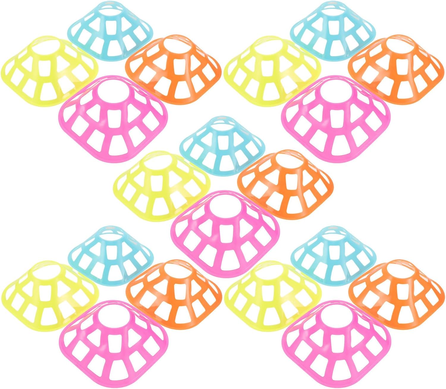 20pcs Square Base Sports Training Disc Cone for Football Basketball