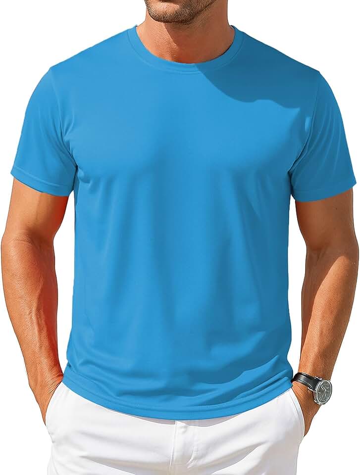 Camiseta masculina de malha para treino e manga curta