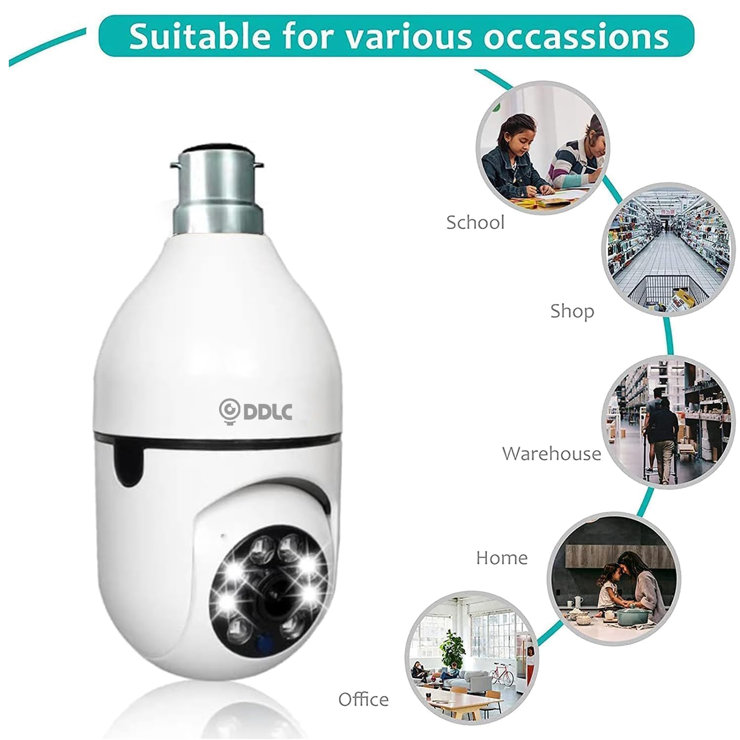 DDLC Light Bulb Camera - 1080p WiFi Security -9 DDLC Light Bulb Camera - 1080p WiFi Security -9
