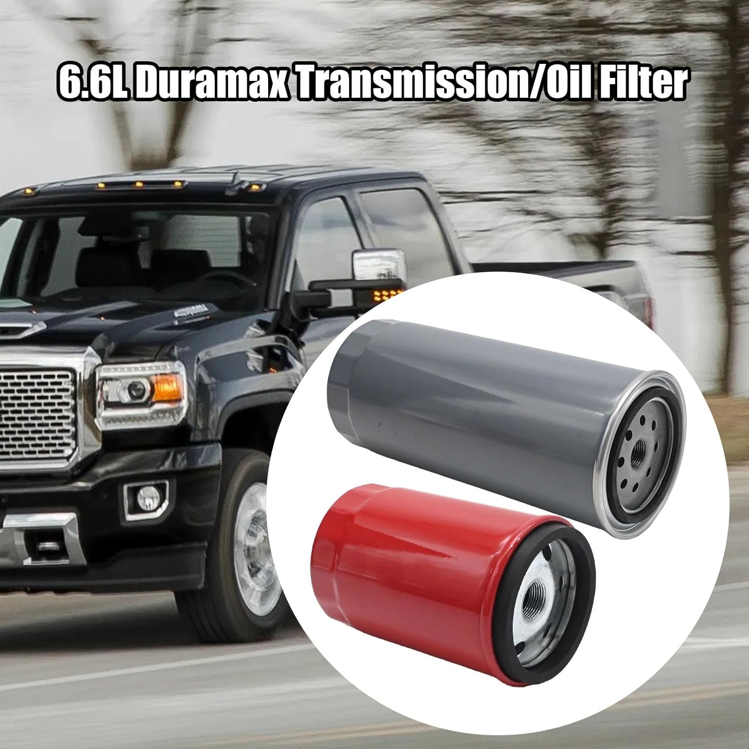 6.6L Duramax Transmission/Oil Filter, Replacement for Chevy Silverado 2001-2019 Replacement for GMC Sierra 2500 3500 HD, Replaces 114000550,128059150