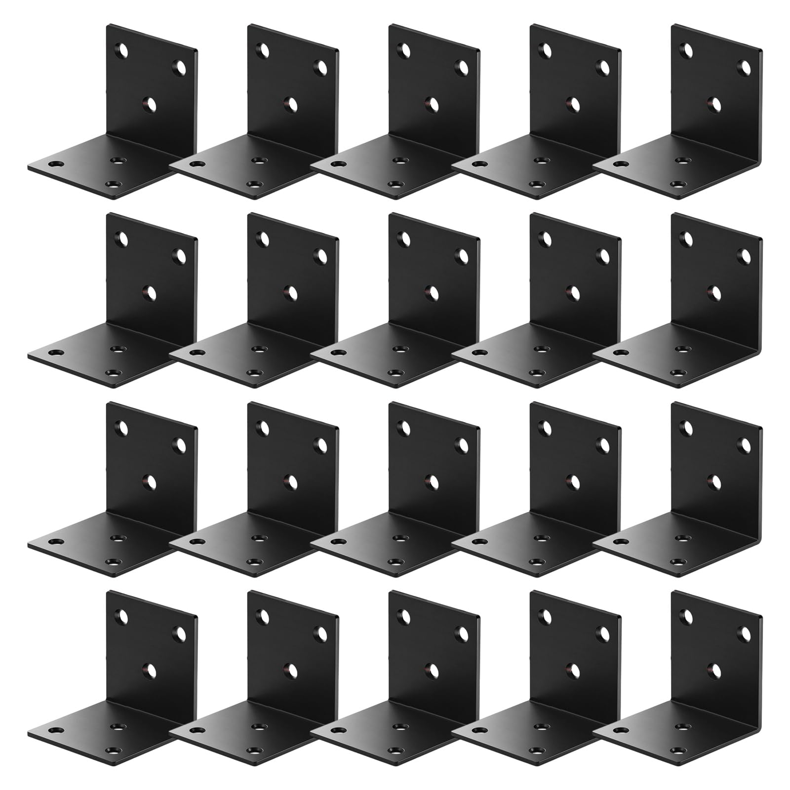 20 Thick Steel Corners Include Mounting Hardware For Bookshelf Frame Assembly. Thick L brackets for furniture are also included