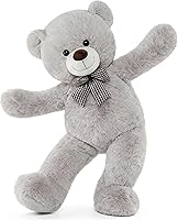 Vista 21 de MorisMos Oso de peluche decorativo con bebé para baby shower, oso suave de 39 pulgadas, regalo para cumpleaños, niños y niñas, recuerdo de fiesta