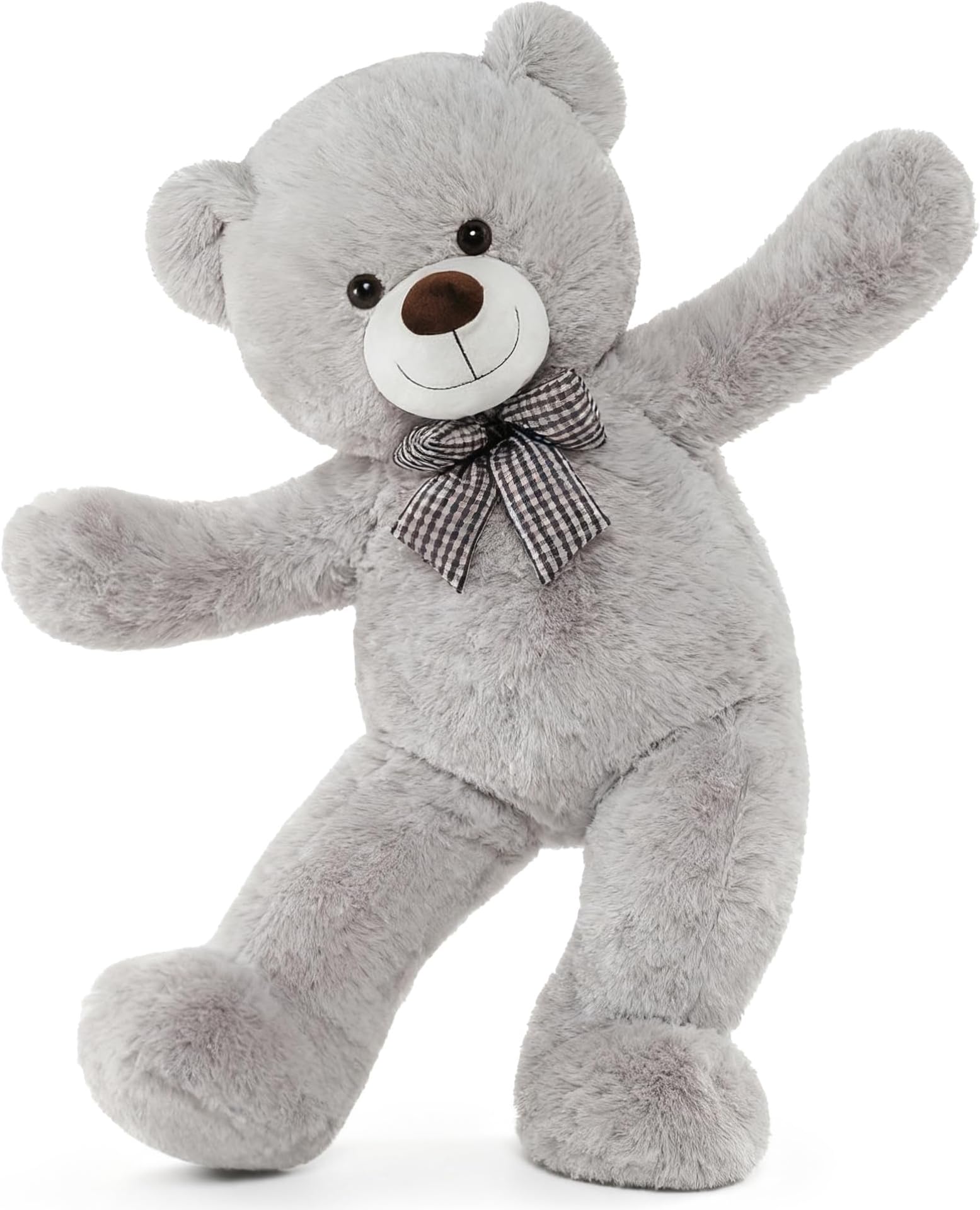 MorisMos Big Teddy Bear, 55inch Large Big Teddy Bear Plush, Lifesize Stuffed Animals Gifts for Girlfriend, Boyfriend, Gray