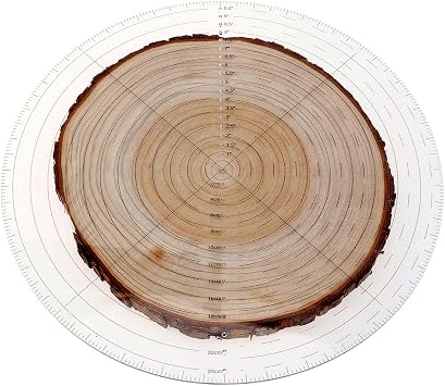250mm / 10" Dual Scale Woodturning Round Centre Finder, Woodworking Compass Circles Drawing Tool Acrylic Accurate Scale Centering Ruler for Woodturners Turners Bowls Lathe Work Center Finding