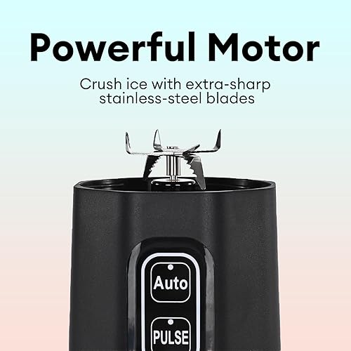 Miniatura 3 de Licuadora portátil para batidos, mini licuadora de 24 onzas para batidos y licuados con mezcla de pulso y diseño de protección para el hogar,