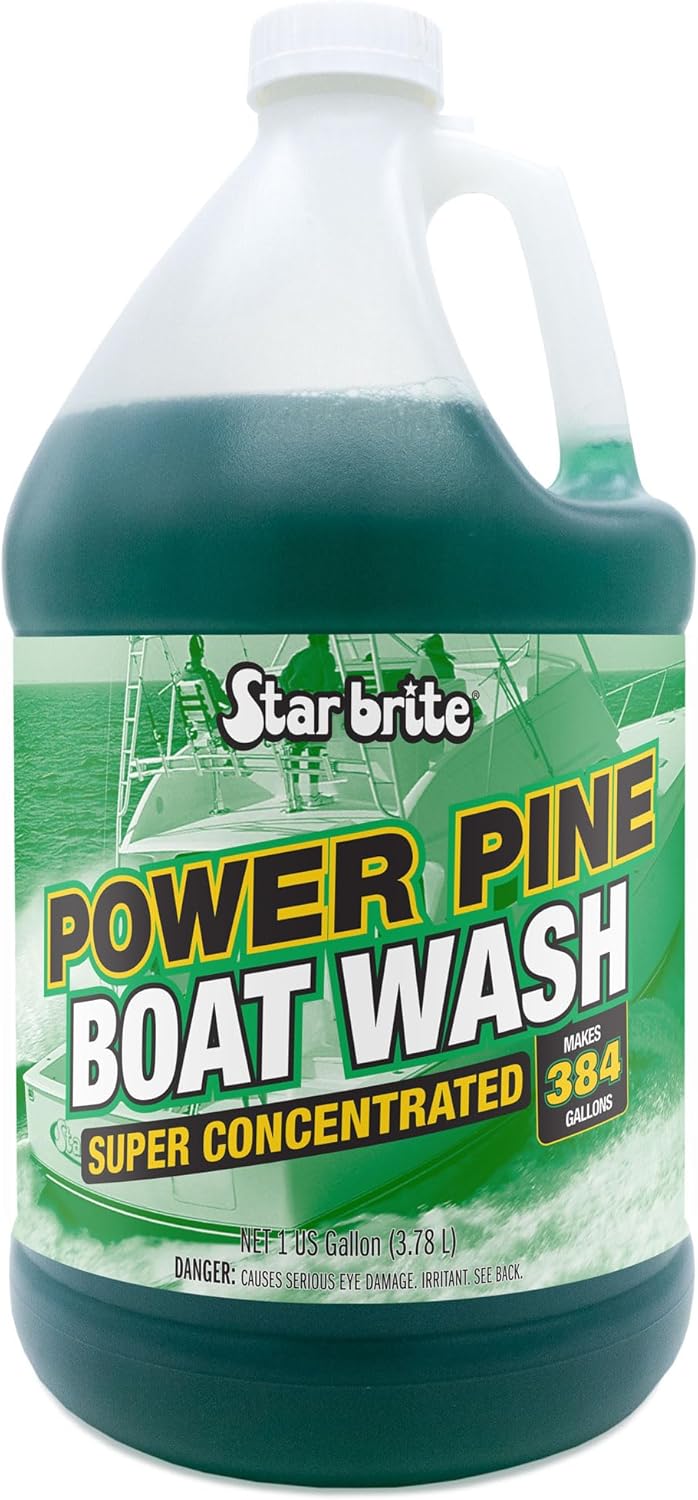 STAR BRITE Power Pine Boat Wash Super Concentrate - 128oz Makes 384 Gallons, Wax & Polish Safe (093700)