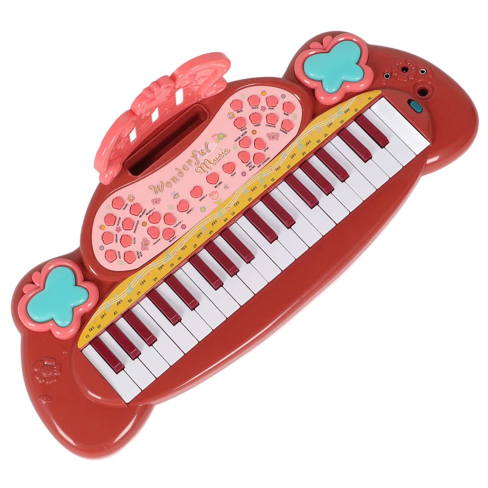 Elektroniczny Fortepian dla Dzieci Edukacyjny Instrument Muzyczny dla Małych Dzieci 37 Klawiszy z Mikrofonem Różowy