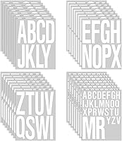 Vista 15 de 8 hojas de calcomanías de vinilo del alfabeto, impermeables, autoadhesivas, letras para pósteres, tablones de anuncios, buzón de correo, decoración