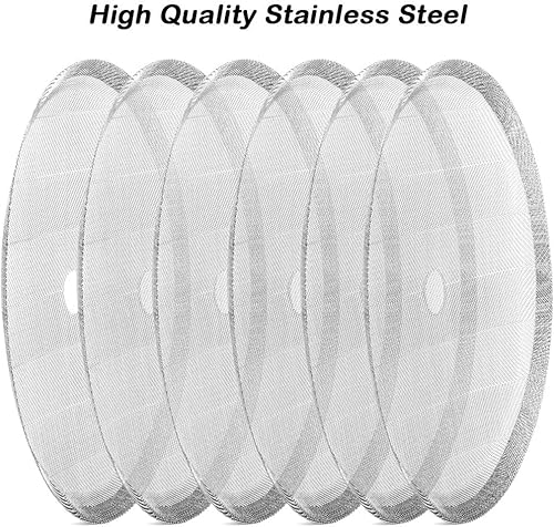 Miniatura 3 de ACKLLR Paquete de 6 filtros de repuesto para prensa francesa, 4 pulgadas, filtros de malla de acero inoxidable reutilizables para cafeteras y