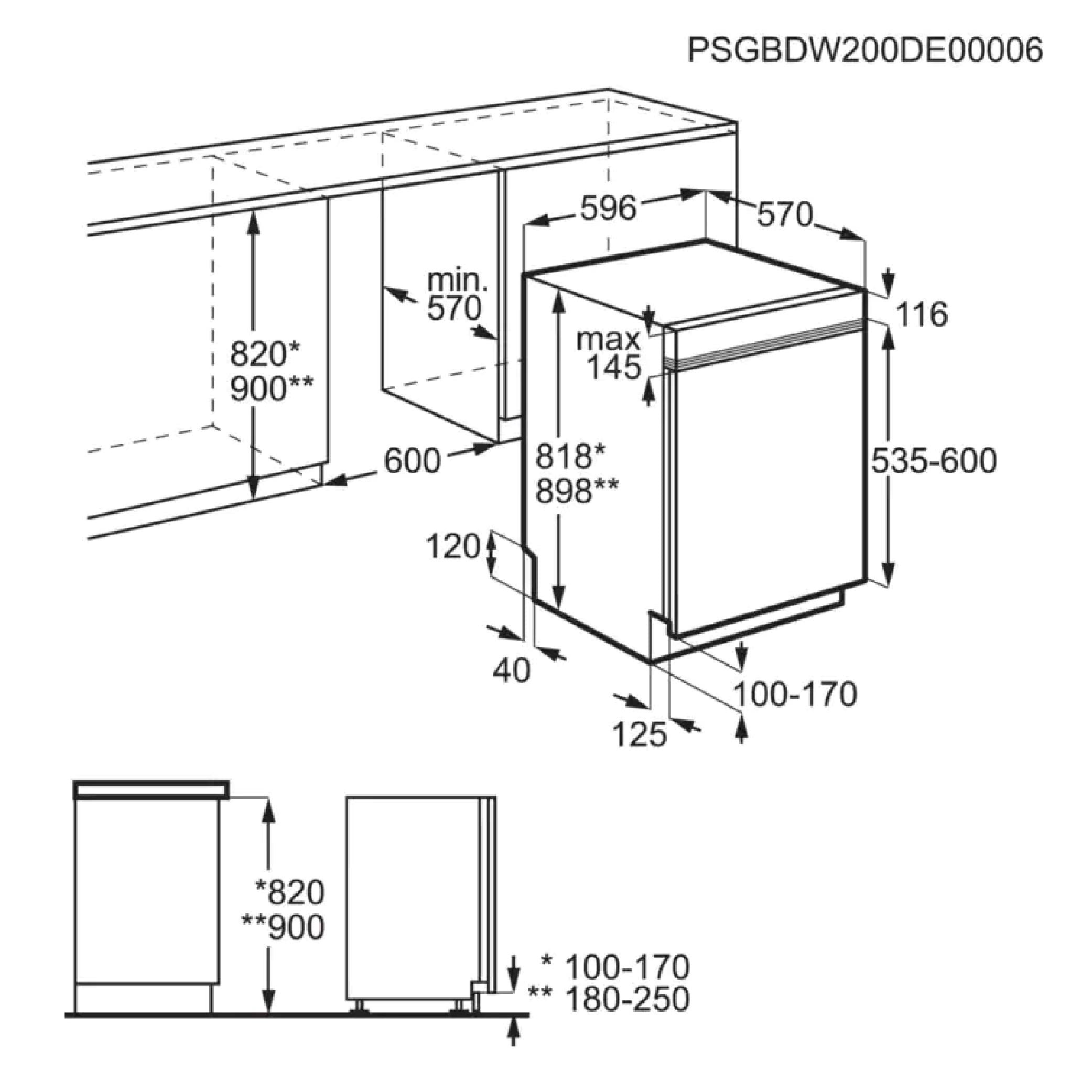 Lave-vaisselle 60cm 14c 42db Intégrable Avec Bandeau - EEM48300IX