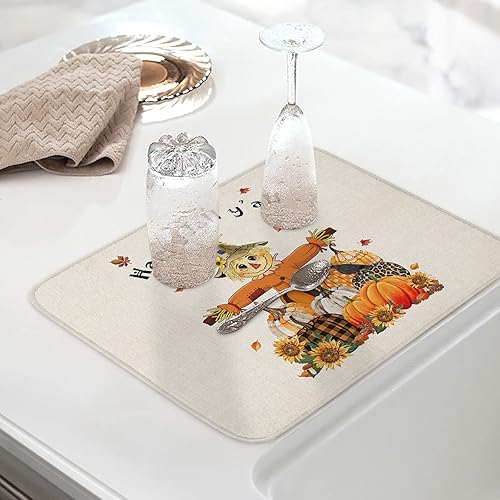 Miniatura 2 de Tapete de secado de platos para encimera de cocina, tapete de secado de microfibra absorbente para encimeras, fregaderos, escurridor reversible de