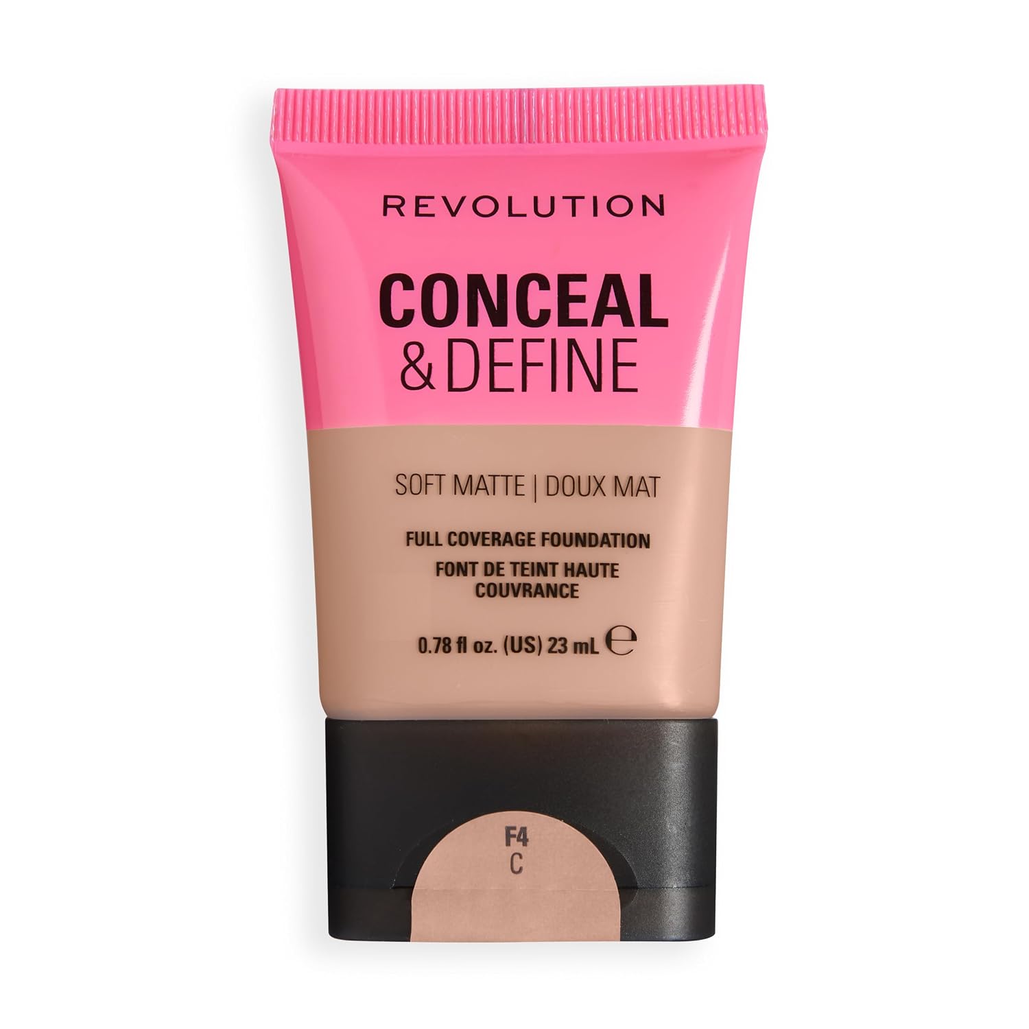 Revolution Conceal & Define Soft Matte Tube Foundation, F4C