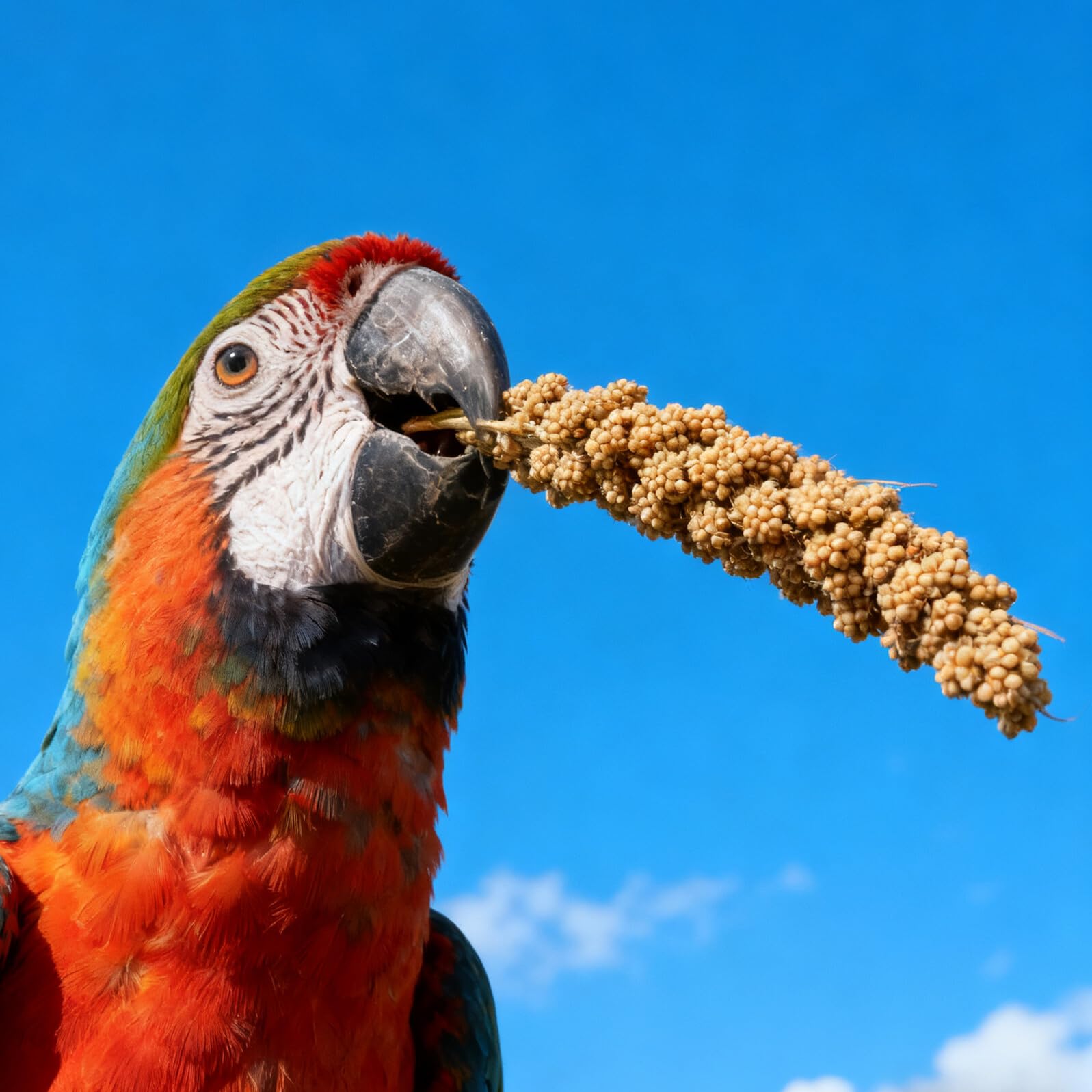 Getrocknete Hirse für Wellensittiche und Kanarienvögel 500g Natürlicher Vogelsnack mit Wildfuttererlebnis und Nährstoffreicher Vogelhirse