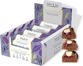 Collagen Protein Bars, Marshmallow Biscuit, 2.5g Plant Collagen, 15g Protein, Low Sugar, Hyaluronic Acid, Amino Acids, Low Calories, Gluten Free, Dairy Free, Vitamins & Minerals, 12x50g
