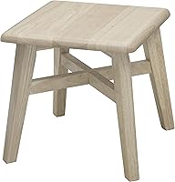 Vista 20 de eHemco Taburete de madera maciza para adultos y niños, 12.25 pulgadas, gris, juego de 2