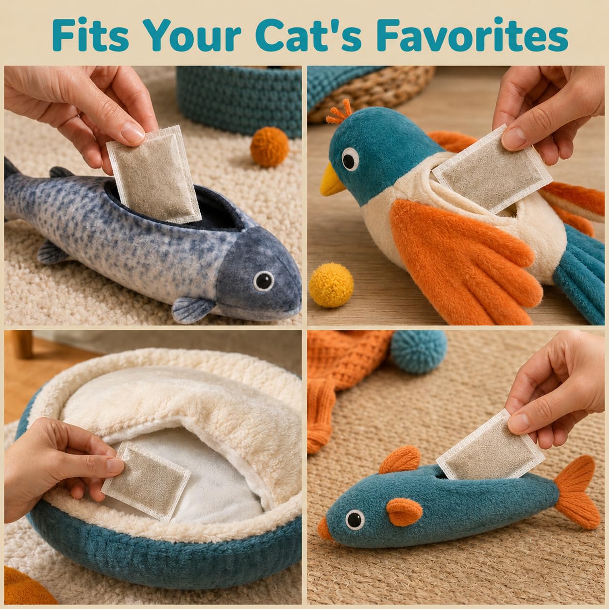Caroline's Cats Silvervine Matatabi - Paquete de polvo para juguetes para gatos – Recarga para fruta biliar, más potente que el reemplazo de hierba gatera para pájaros revoloteando, peces flopping y | No-Mess - Paquete de repuesto para juguetes para gatos