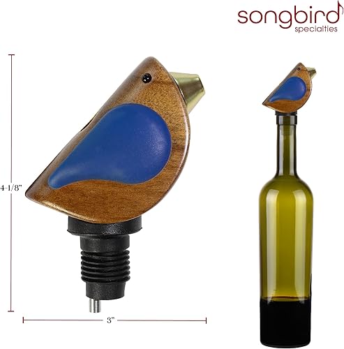 Miniatura 7 de Songbird Specialties Vertedor de botellas de vino, divertido vertedor de vino canta mientras se vierte, sellador hermético de botellas de vino,