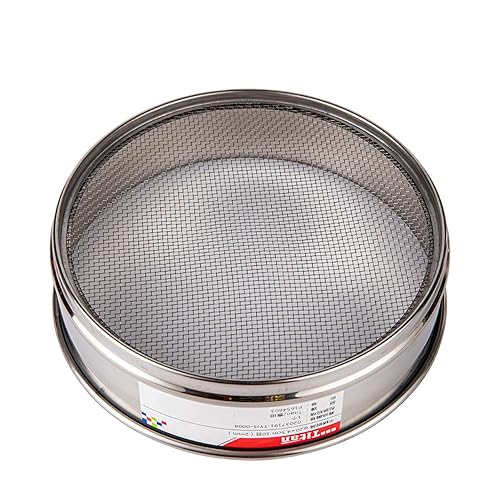 Miniatura 3 de 20×4.2.0 in Diámetro 10 Malla 304 Tamices de laboratorio inoxidable Economía Prueba Tamiz 304 Paño de alambre de acero inoxidable (0.079 in)