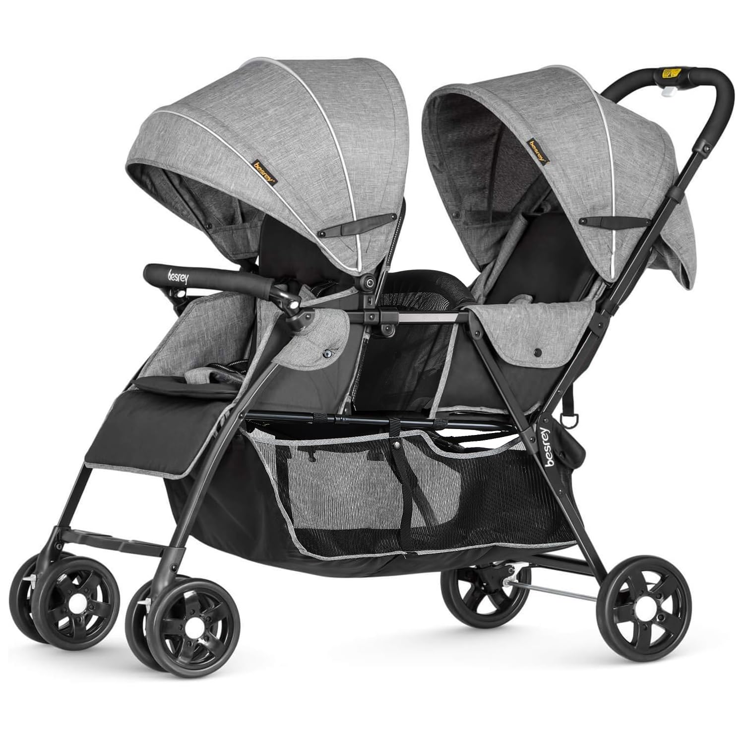 Amazon | besrey ベビーカー 2人乗りベビーカー 双子用 背面タイプ 