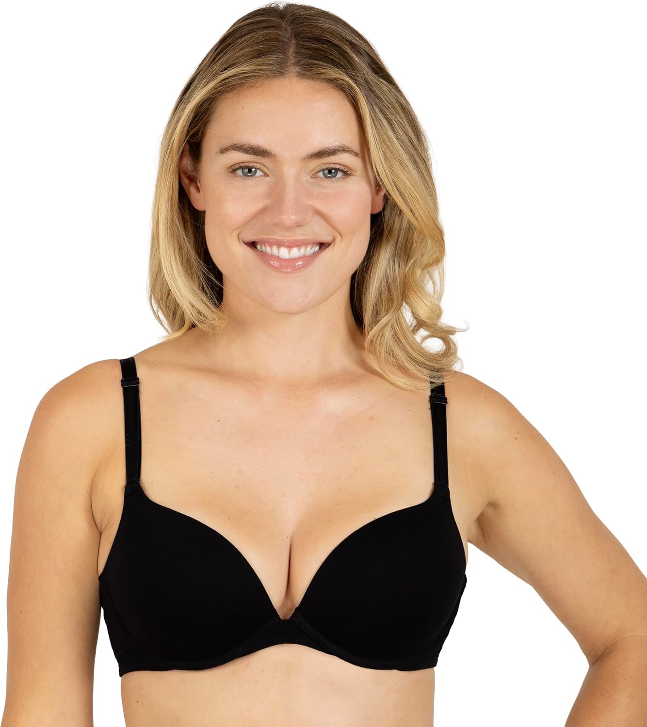Fruit of The Loom Everyday Cotton Push-Up Bra, A Natural-Looking & Comfortable Lift, Singles & Value Packs