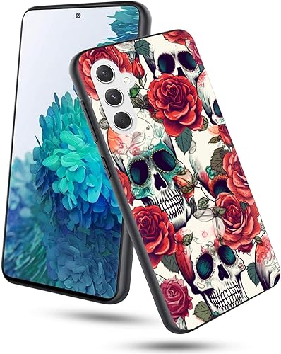 Miniatura 214 de Funda protectora para Samsung Galaxy A13 5G/A04S para Samsung Galaxy A13 5G/A04S, funda de silicona TPU suave con calavera de rosa, diseño elegante
