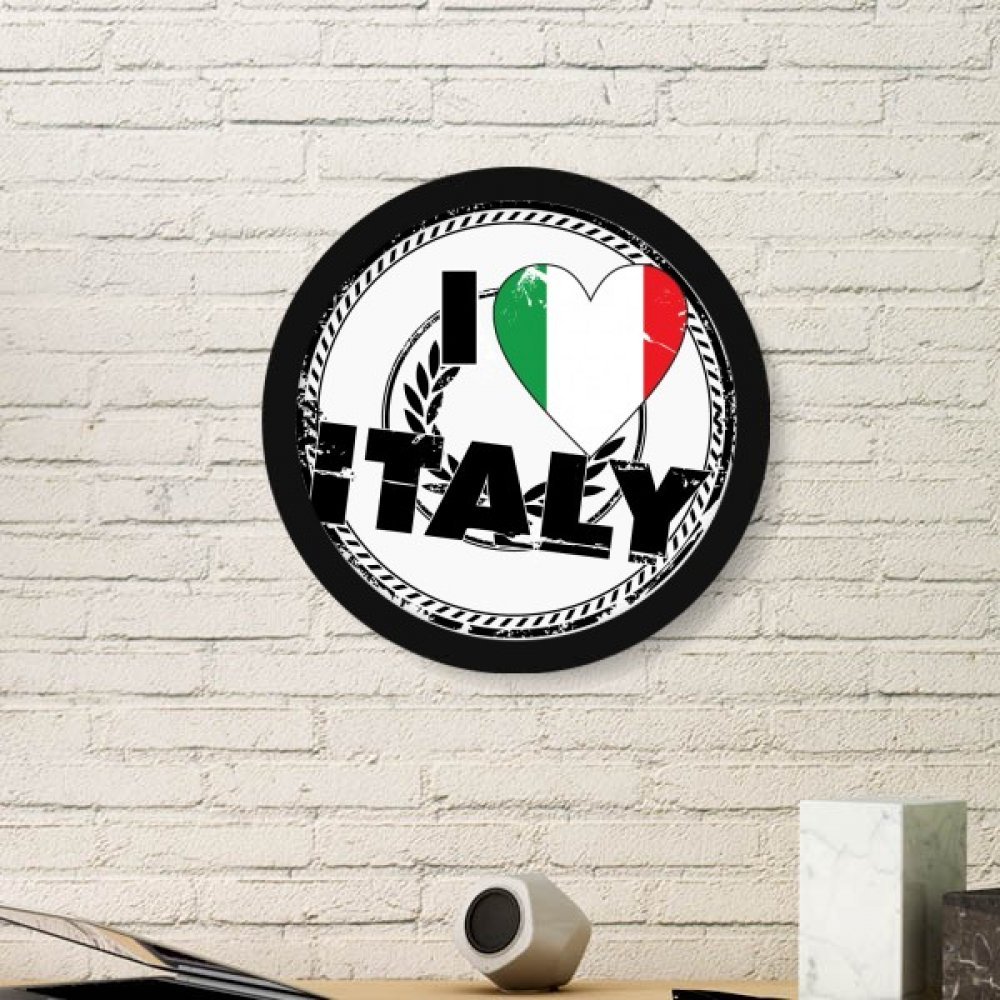 Cadre photo J'aime l'Italie avec illustration de coeur noir pour décoration murale