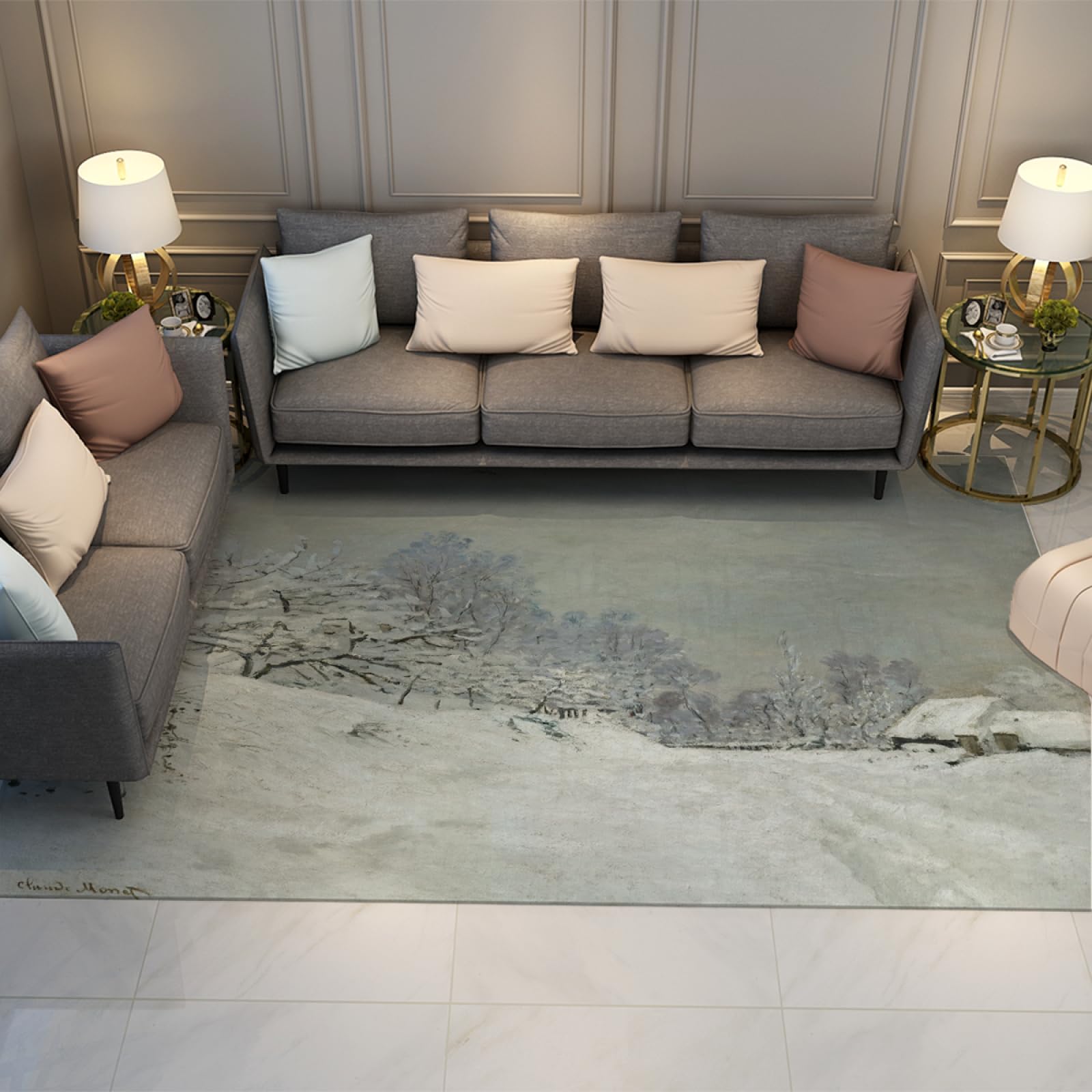 Tapis d'entrée Monet lavable édition prestigieuse 60x90cm