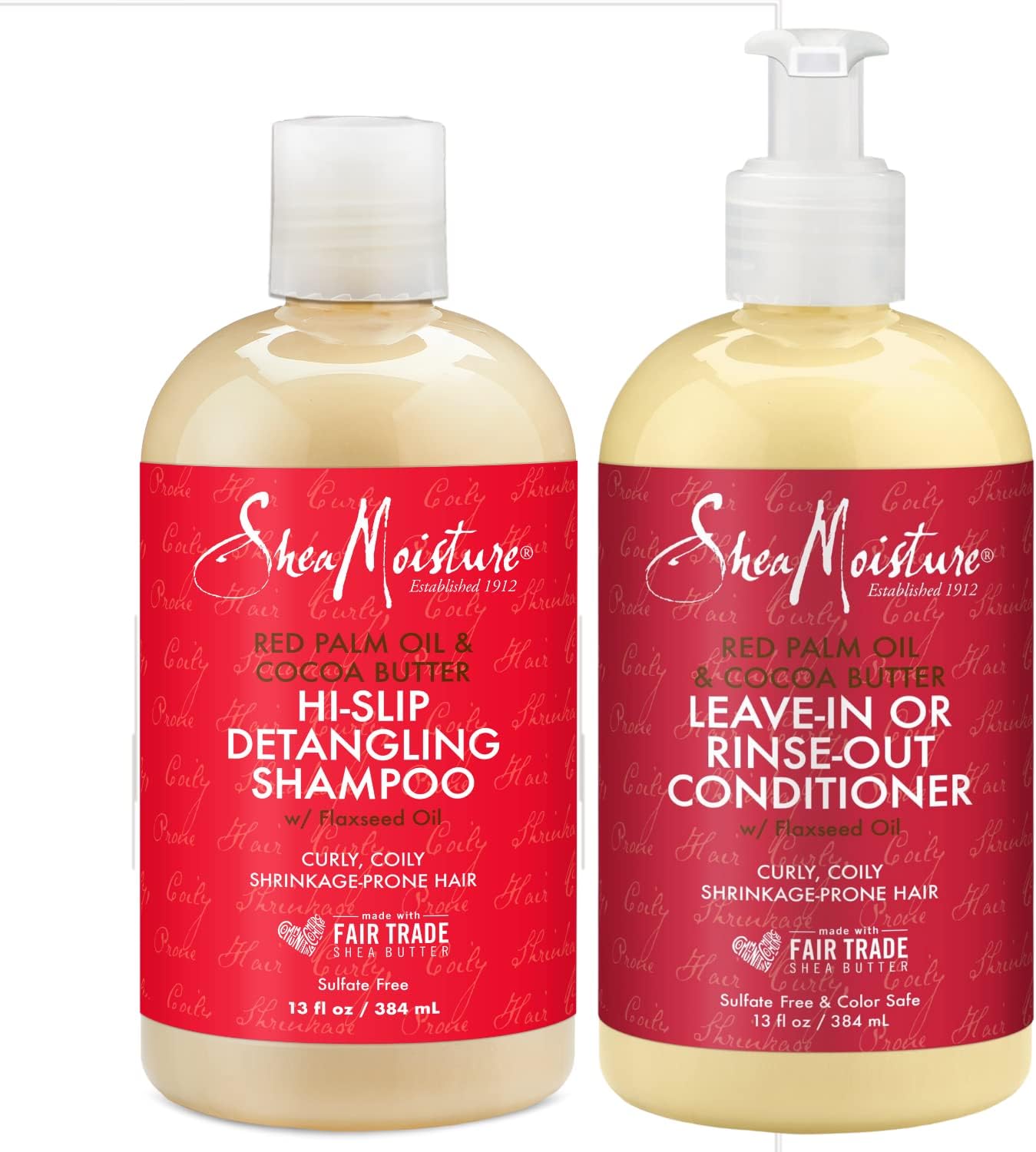 Shea Moisture Shampoo & Conditioner Set Red Palm Oil & Cocoa Butter
