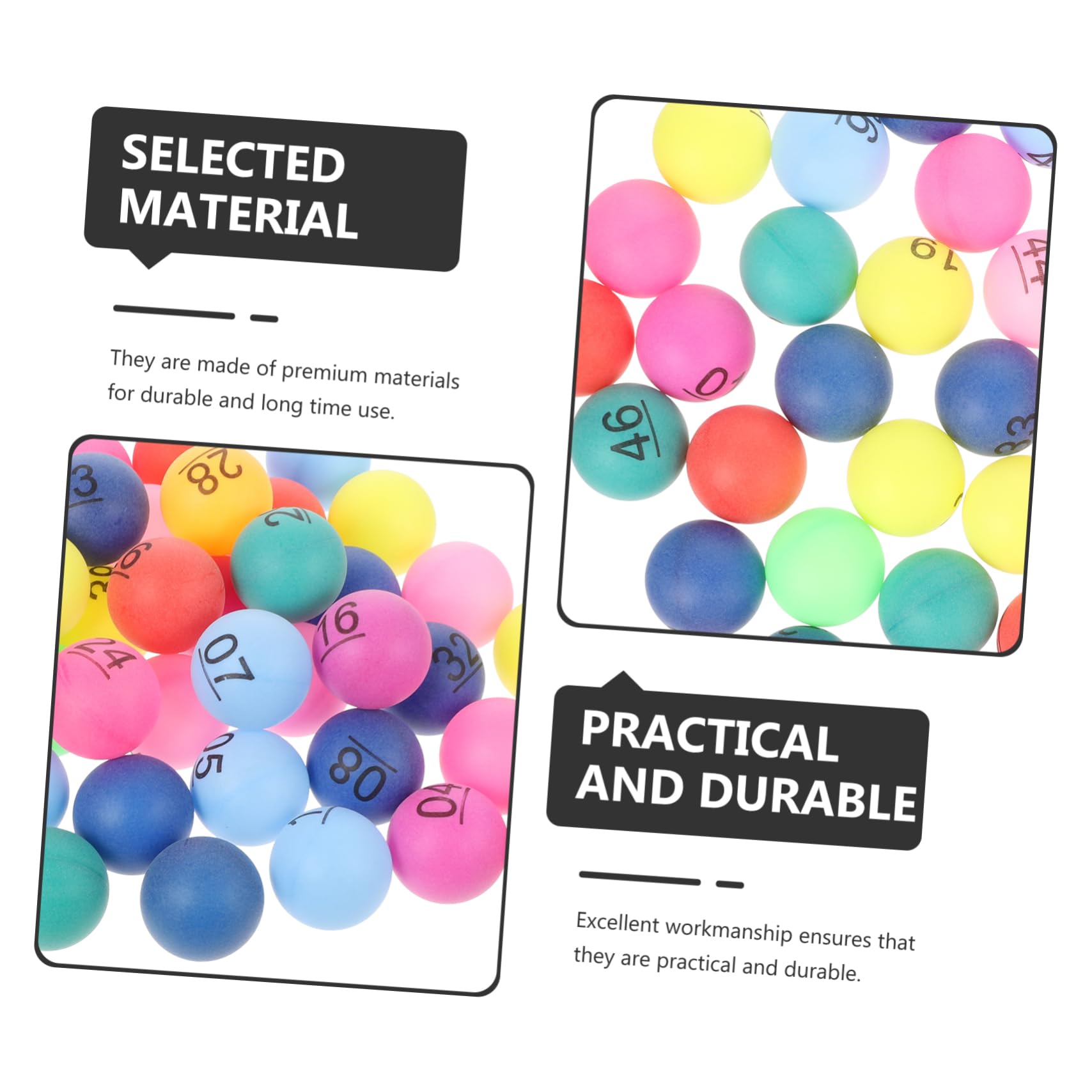 Yardwe 2 Sets Electronic Bingo Game Balls Small Raffle Balls Durable Pp Material