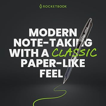 Rocketbook New Core Reusable Spiral Notebook, Letter Size 8.5x11, Pink - Lined Pages, App-Connected, Erasable, Durable Cover, Ideal for School, Work, and Creative Projects