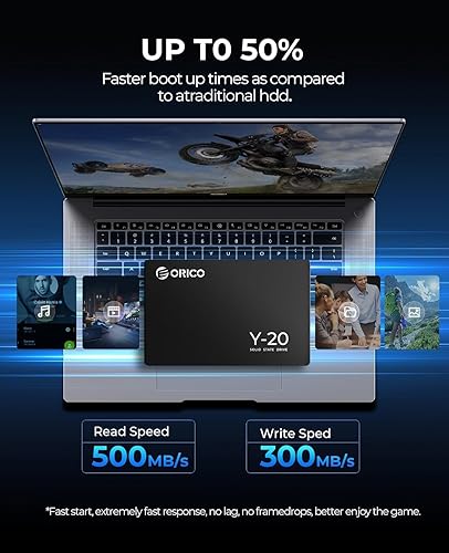 Miniatura 2 de ORICO Unidad interna de estado sólido SSD SATA de 128 GB de 2.5 pulgadas, velocidad de lectura de hasta 500 MB/s, SATA III 6 Gbps para computadora