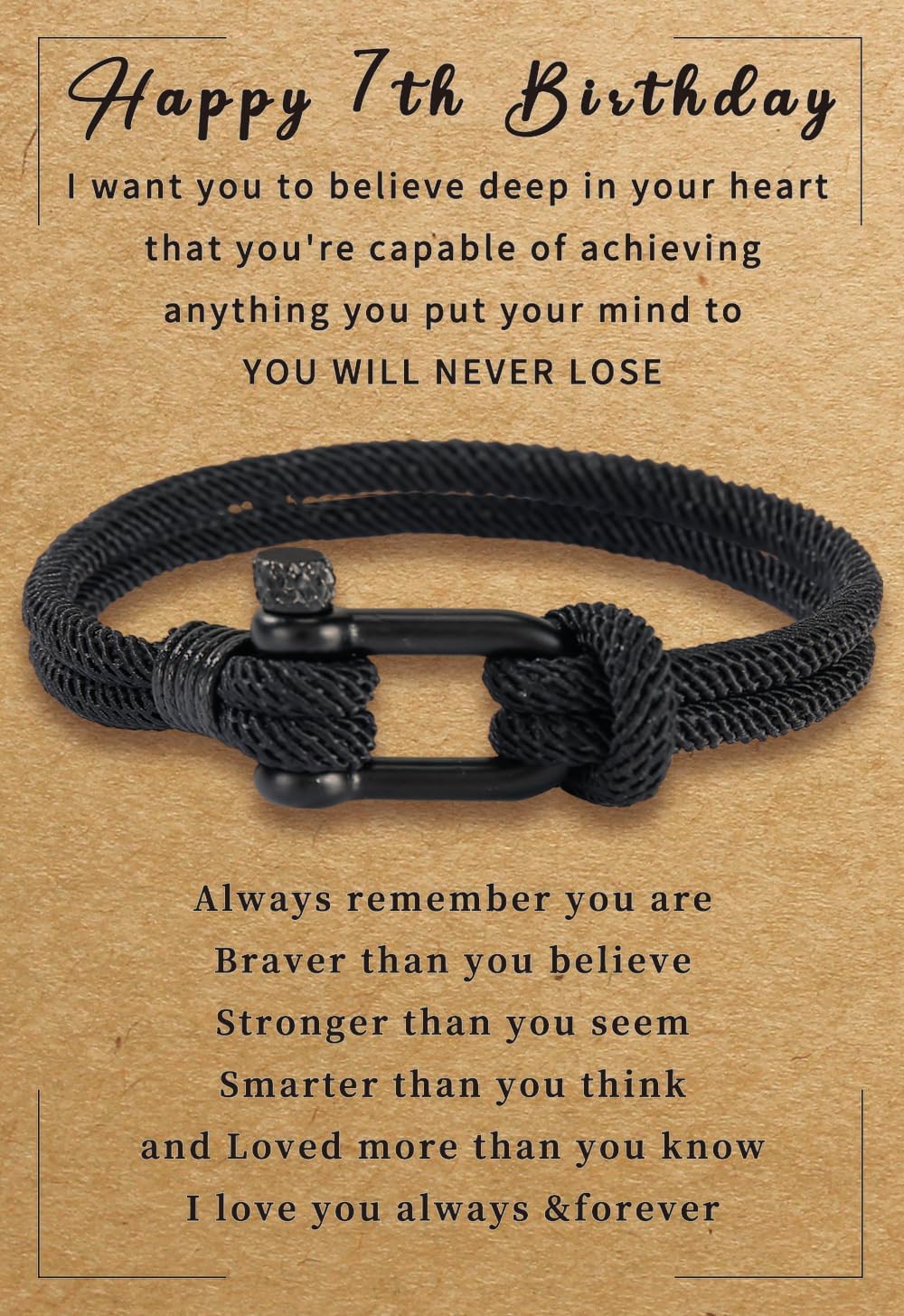ATIMIGO6-21th Black Bracelet Birthday Gifts for Boys,6 7 8 9 10 11 12 13 14 15 16 17 18 19 20 21 Year Old Boys Birthday Gift