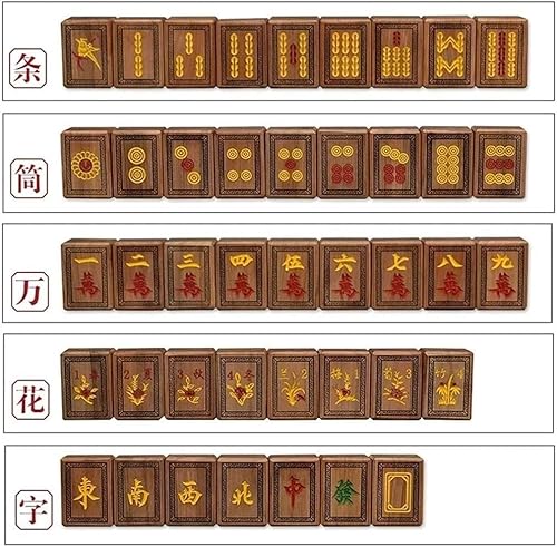Miniatura 5 de Mahjong Classic, Mahjong Set más nuevo juego chino Mahjong juego de azulejos Mah Jong, juego de mesa chino tradicional Mahjong Juegos de Mahjong