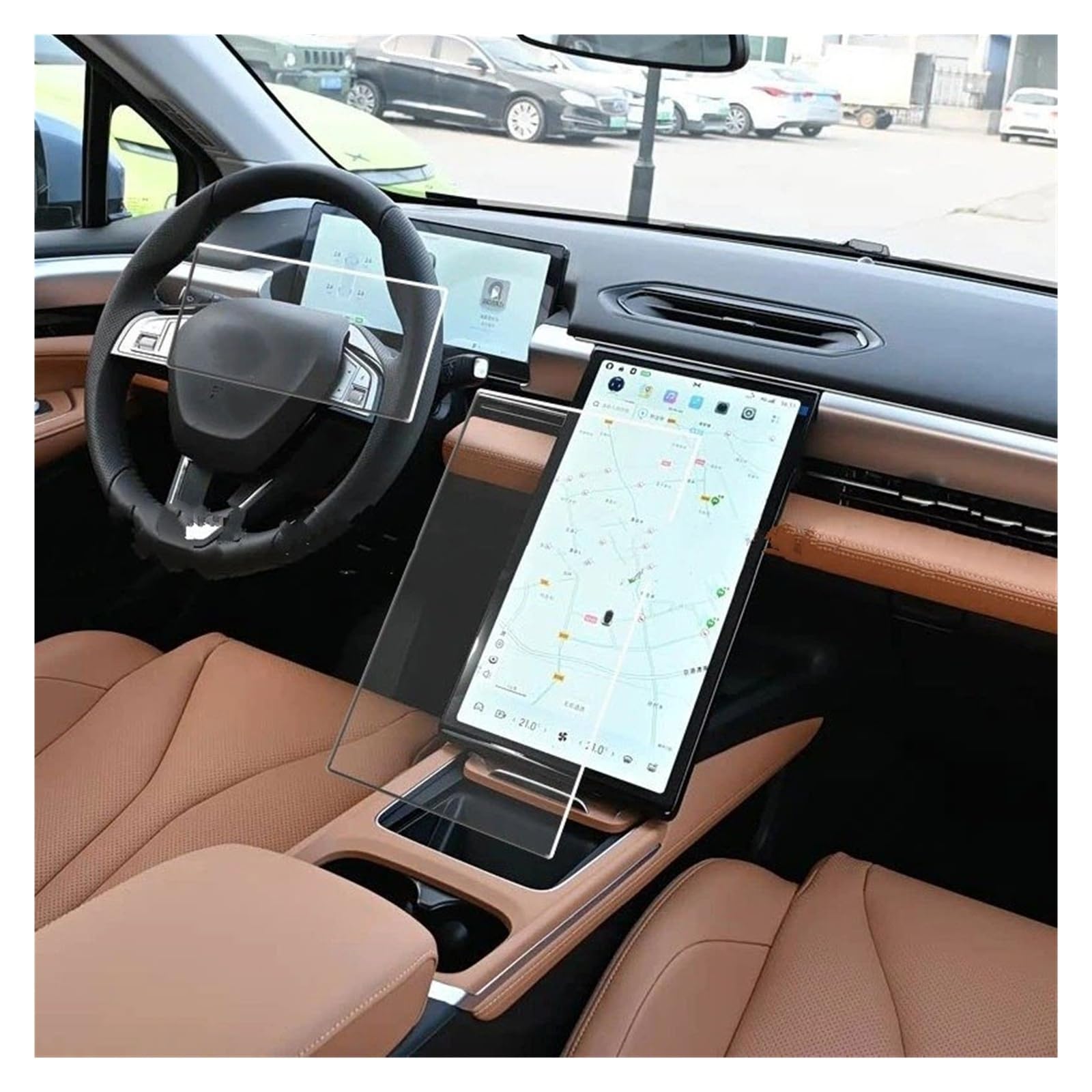 Pellicola Protettiva in Vetro temperato per Schermo Xpeng P5 2021-2024 per navigatore GPS Auto cruscotto AntiGraffio Protezione per Schermo di Navigazione Auto.