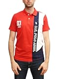 Men's Slim Fit Color Block Jersey Short Sleeve Polo Shirt