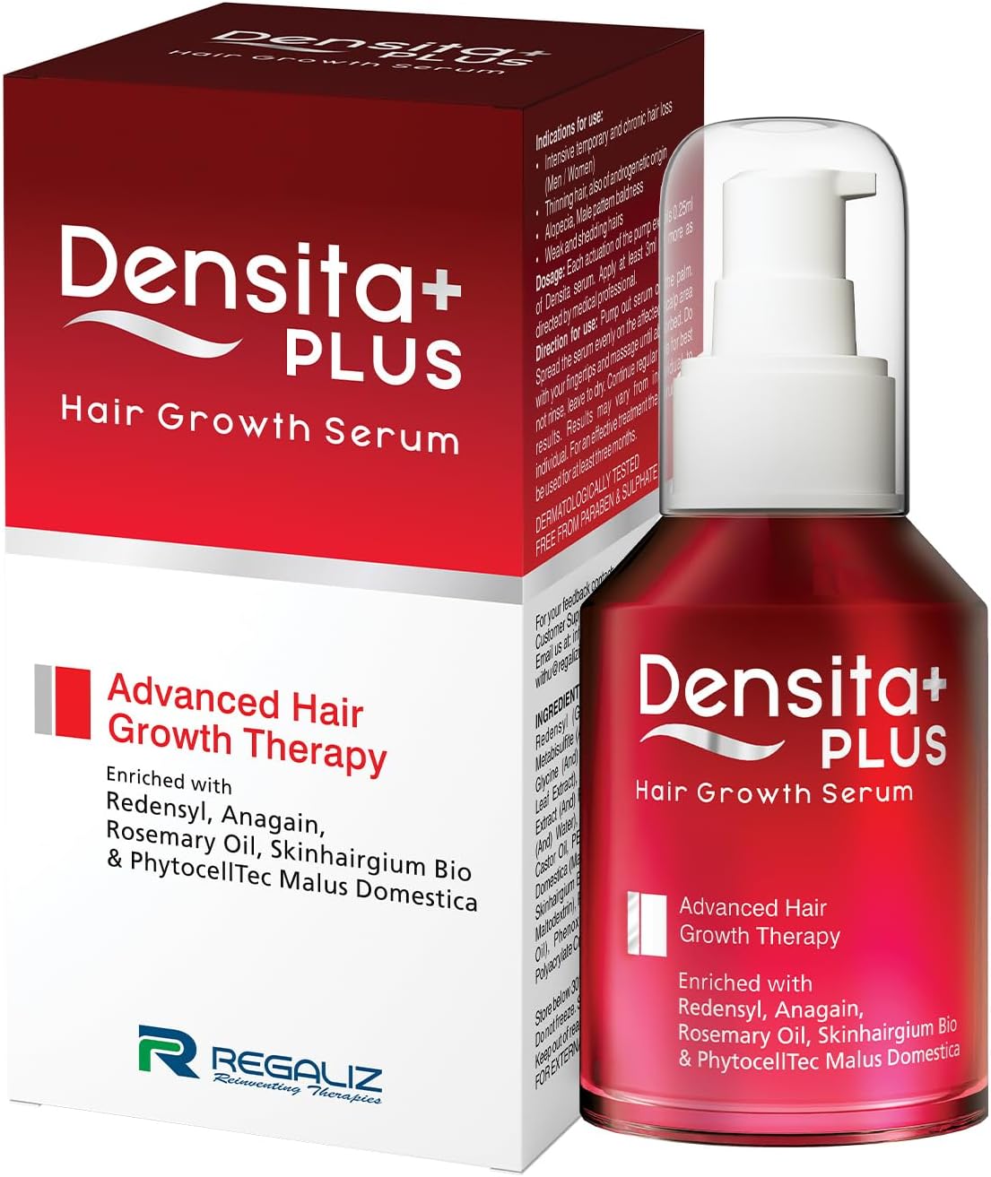 Regaliz Densita Plus Hair Growth Serum | With Redensyl, Anagain & Rosemary Oil | Helps Reduce Hair Fall, Strengthens Hair & Supports Healthy Growth | 60 ml