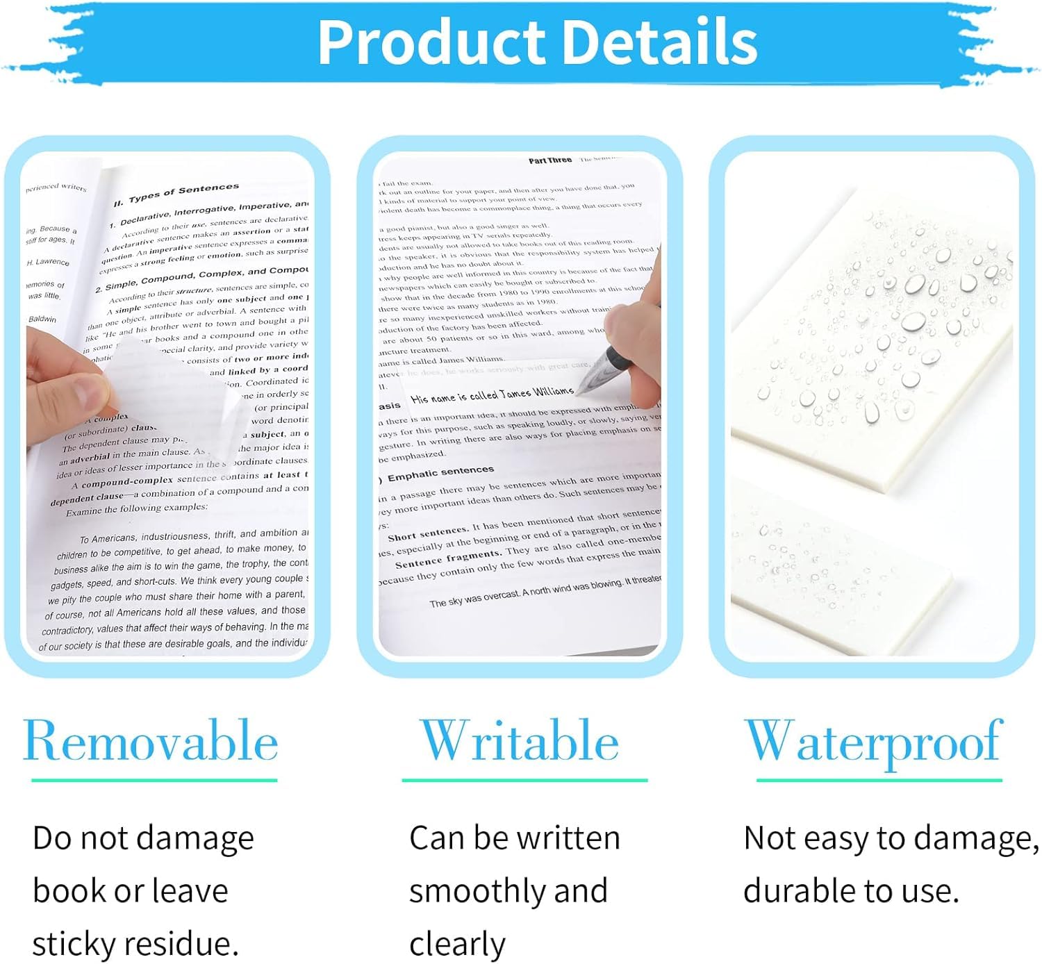 UCRAVO Sticky Notes - 400 Sheets Clear Self-Adhesive -4 UCRAVO Sticky Notes - 400 Sheets Clear Self-Adhesive -4
